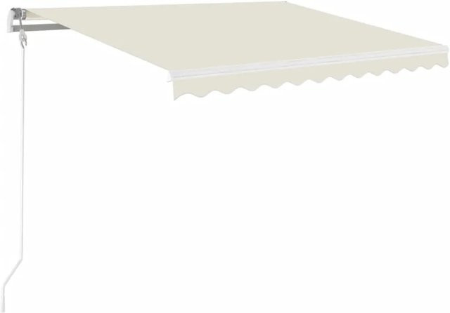 Manuelle Markise von furnicato in Creme mit Polyesterbezug und Aluminiumgestell, B: 350 cm, H: 250 cm - Bild 1
