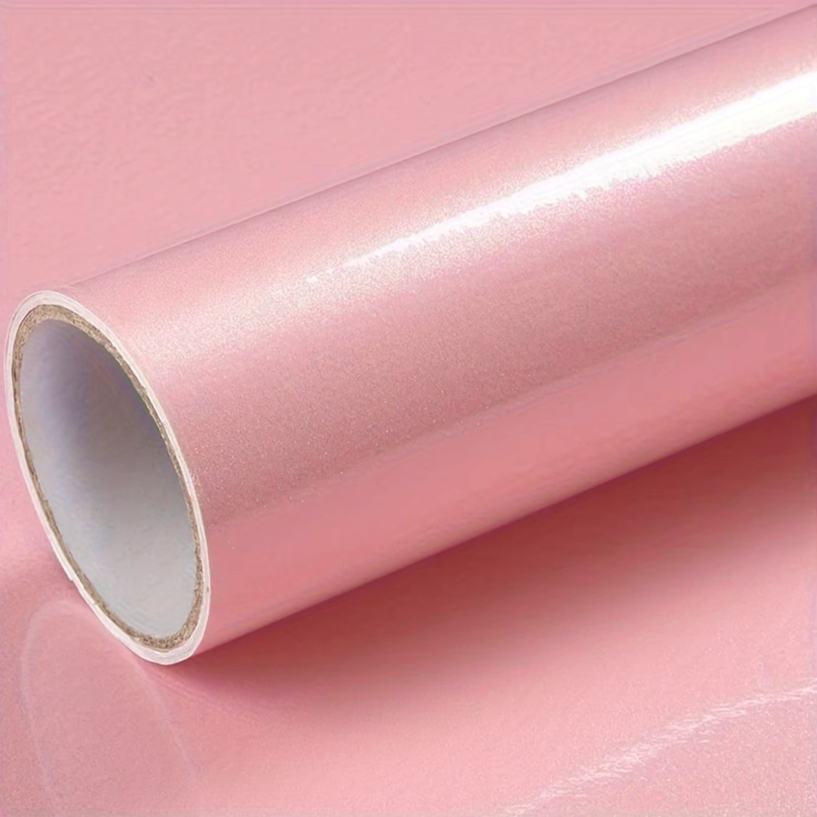 Selbstklebende Wandtapete aus Hochglanz-PVC mit Perlfolie in Pink von Luck Amy für DIY Möbel und Küchengestaltung - Bild 1