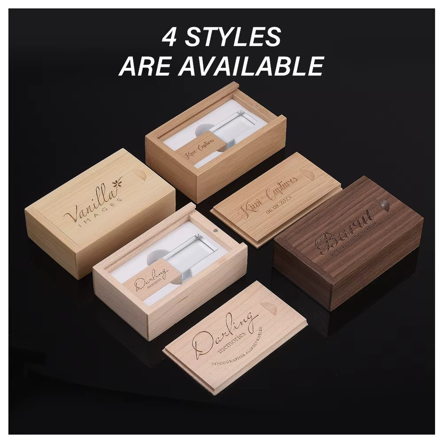 JASTER USB-Flash-Laufwerk mit individuellem Logo in Holz-Optik, USB-A und USB-C Anschluss, Farbe: Braun - Bild 3