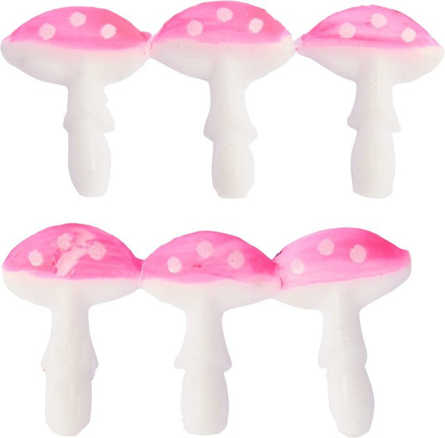 Rico Design Wachsdekor kleine Pilze in Neon Pink - Bild 1