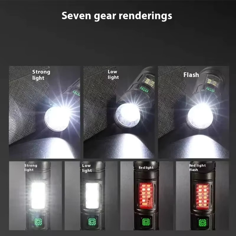 ESMARTER Wiederaufladbare LED-Taschenlampe in Schwarz für Camping, Jagd und Angeln - Bild 5