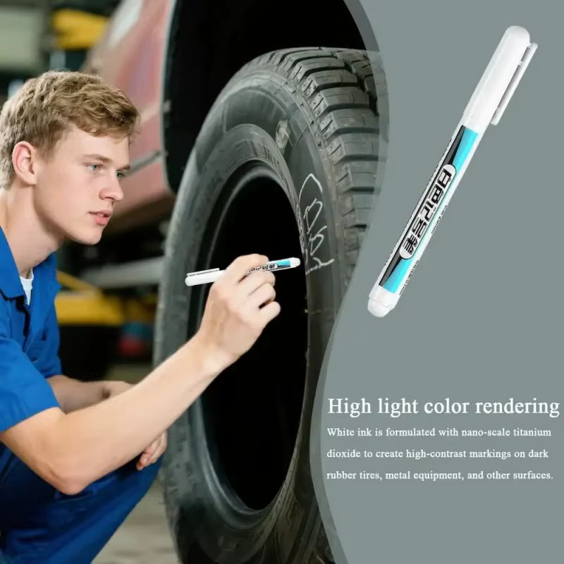 LUSQI Marker Stifte in Weiß mit wasserfester Tinte für Kunst, Rock, Keramik und Auto - Bild 4