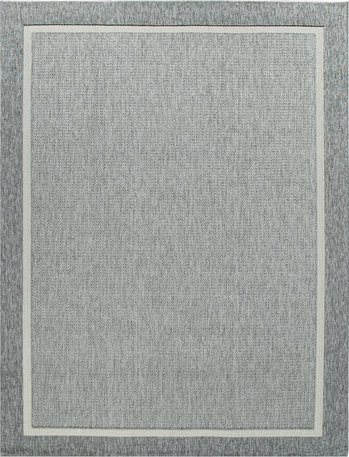 In- & Outdoor-Teppich Bruna Grau Geometrisch Skandi B/B: 80 x 150 cm - Bild 1