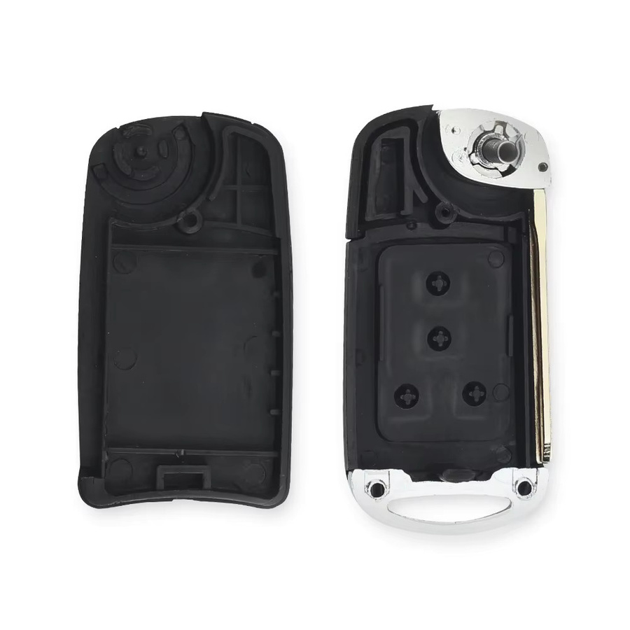 KEYYOU Auto Schlüssel Gehäuse mit 2/3/4 Tasten und TOY43 Klinge in Schwarz für Toyota Prius C, Corolla, Yaris und Avensis (2013 - 2018) - Bild 3