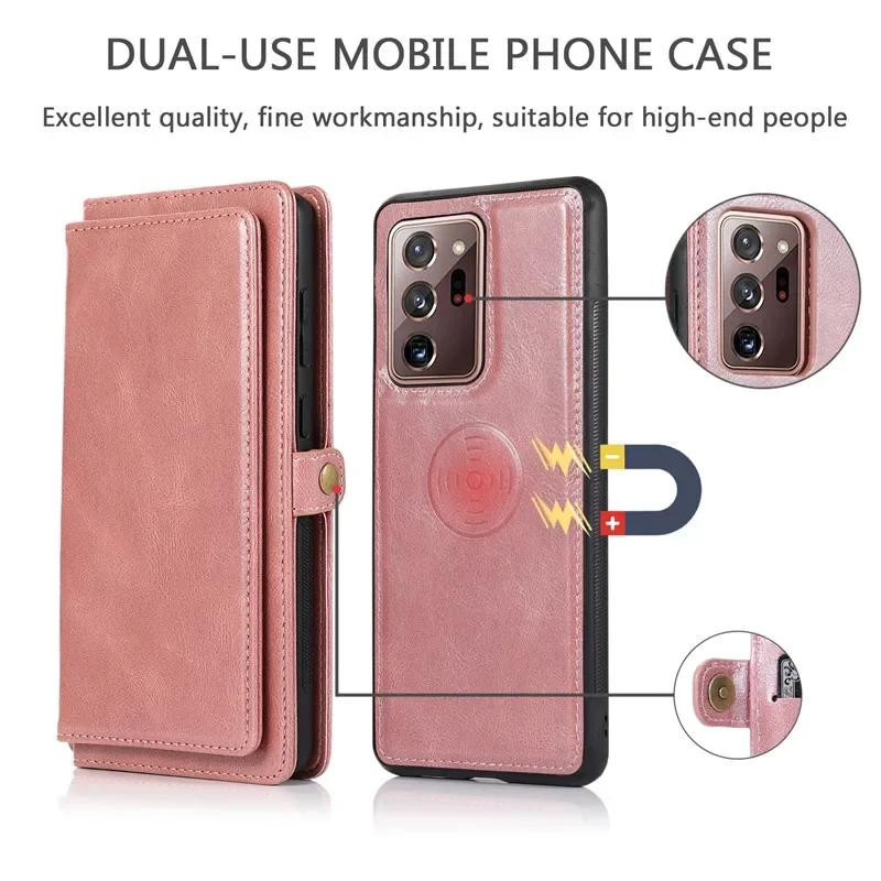 Magnetische Leder Handyhülle mit Geldbörse Funktion für Samsung Galaxy S25 Ultra S24 Plus Note 20 A54 A14 A73 A53 A33 A13 A72 A52s A32 A50 A50S A30S von G.MING in verschiedenen Farben - Bild 4
