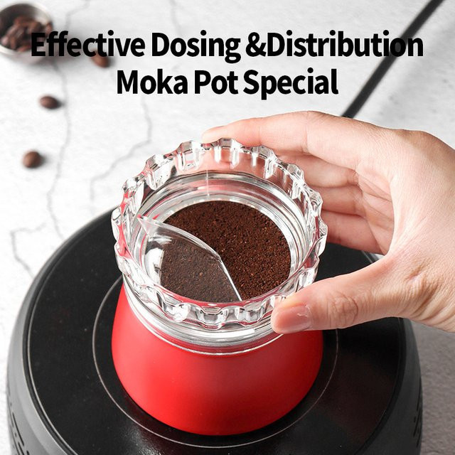 OANKR Moka Pot Dosiertrichter in Transparent für italienische Espressomaschinen, Verteilerwerkzeug für 3–6 Tassen - Bild 1