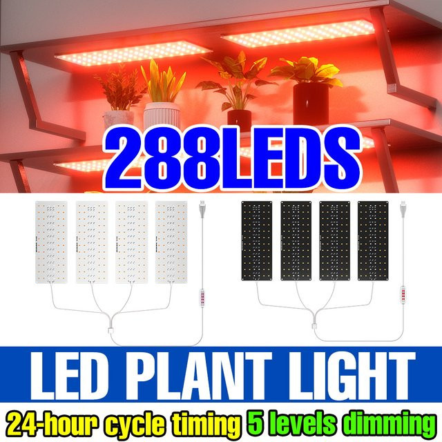 CanLing USB LED Quantum Board Anbau Lampe mit Vollspektrum und Timer für Obst, Gemüse und Zimmerpflanzen - Bild 1