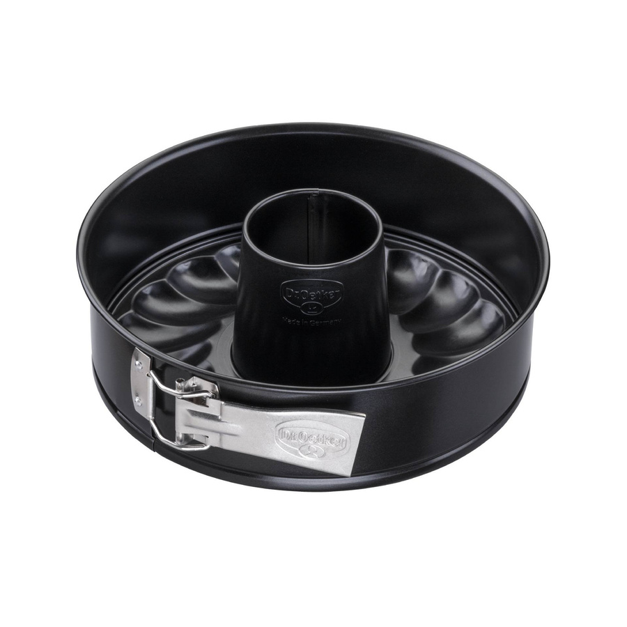 Dr. Oetker Springform Classic mit Flach- und Rohrboden aus Keramik und Stahl, Schwarz, Durchmesser: 24 cm - Bild 3