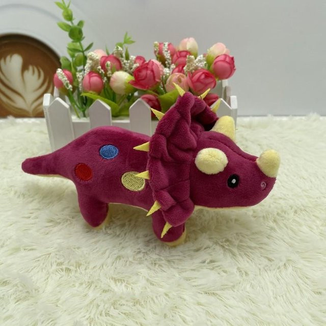 Yiran Health & Beauty Dinosaurierpuppe, Triceratops Stegosaurus Plüschtier, 17cm - Bild 1