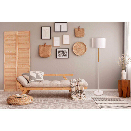 Näve Textil-Stehleuchte Tessile Weiß aus Metall und Textil, B/T/H: 36 x 36 x 150 cm - Bild 2
