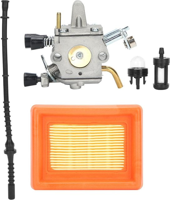 Kkmoon Vergaser-Luftfilter-Kraftstoffleitungssatz Ersatz für STIHL FS400 FS450 FS480 Rasenmäher aus Aluminiumlegierung und Kunststoff - Bild 1