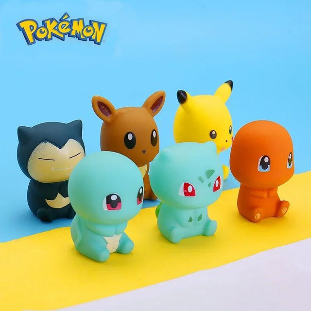 Bandai Pokémon Pikachu Figuren, 6-teiliges Set, Badezimmer Spielzeug - Bild 1
