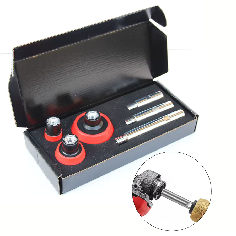 VIBRATITE Verlängerungsstangen Set mit Gewindeadapter und Stütztellern für Polierpads in 75 mm, 100 mm und 140 mm - Bild 3