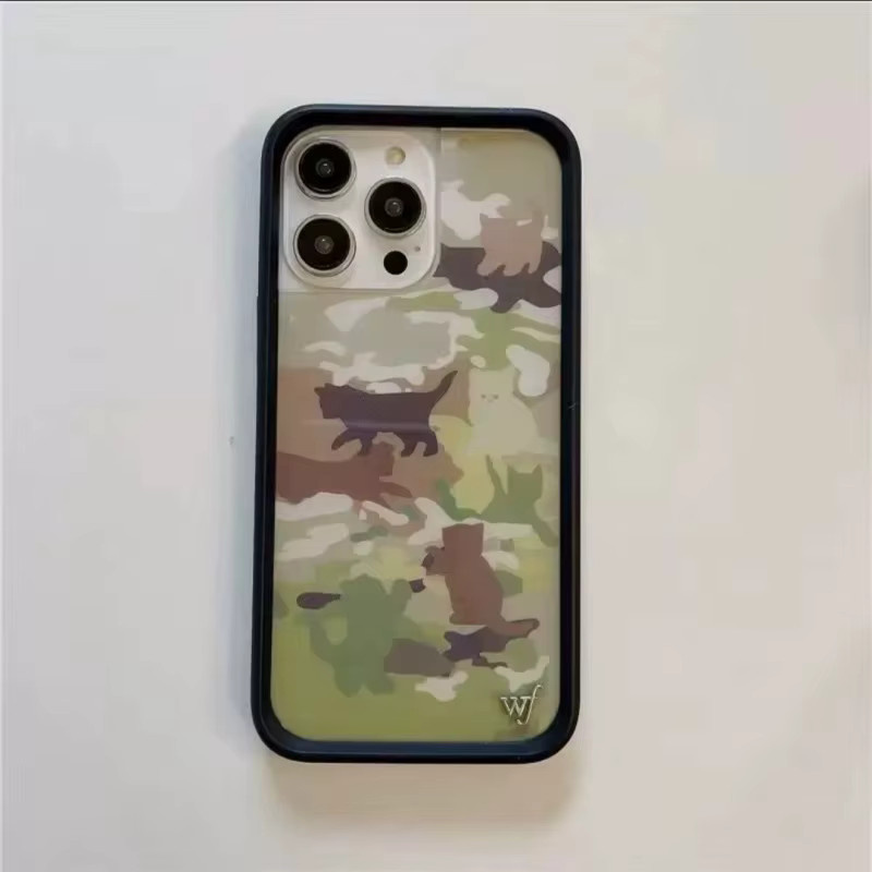 Potdemiel Kätzchen Handyhülle mit niedlichem Cartoon Meow Design für iPhone 11 12 13 14 15 16 17 Pro Max Plus, Stoßfeste Schutzhülle, Multicolour - Bild 2