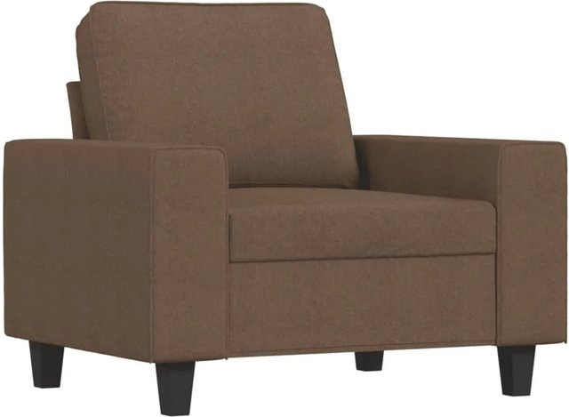 vidaXL Sessel Braun mit Stoffbezug und Metallgestell im modernen Design - Bild 1