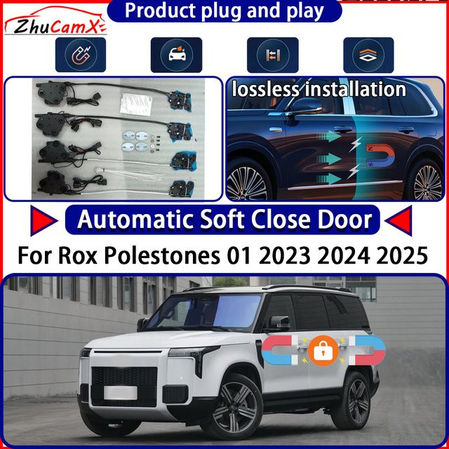 Rox Polestones OEM Türverriegelungsaktuator mit Soft-Close-Tür-Kit und Power Latch System in Schwarz - Bild 1