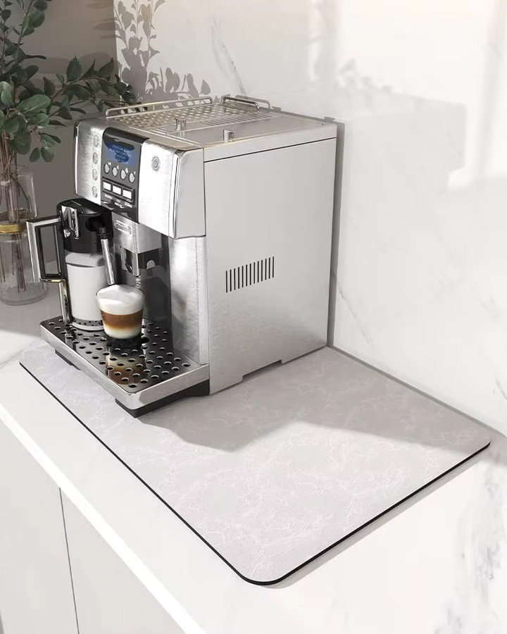 VIKAMA Kaffeemaschinenmatte als wasserabsorbierende Geschirrtrocknungsunterlage für die Küchenarbeitsplatte, B/T: 30 x 30 cm - Bild 2