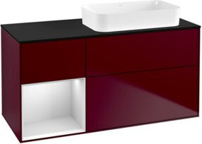 V&B Waschtischunterschrank Finion in Weiß Matt mit Regalfach links, B/T: 120 x 60 cm - Bild 1