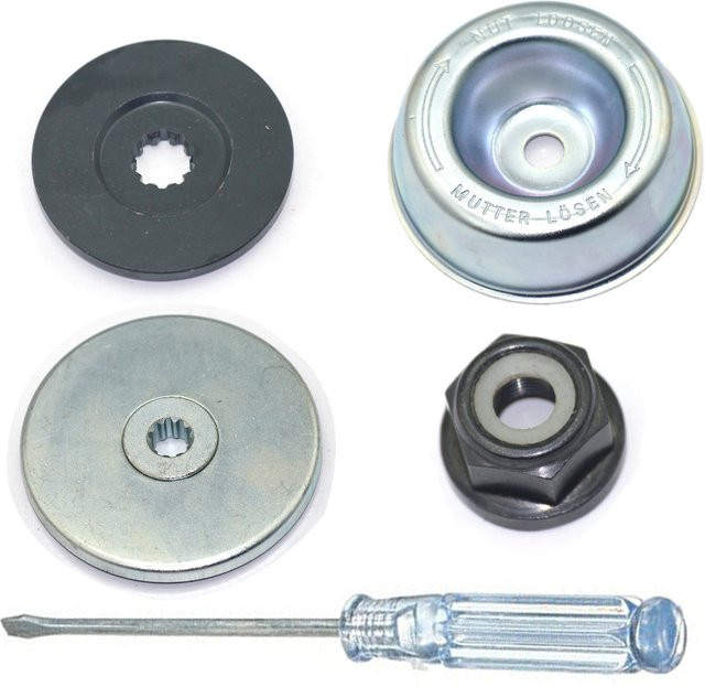 5-teiliges Klingenbefestigungsset für Stihl in Silber für FR85 FR130 FR220 FR350 FR410C FR450 FR460TC FR480 FS25-4 FS44 FS55 FS56 FS65-4 FS70 FS72 FS74 - Bild 1