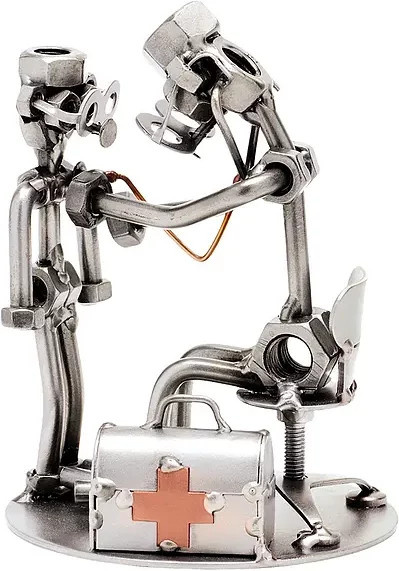 Schraubenmännchen Kinderarzt von Hinz & Kunst in Silber aus Metall - Bild 1
