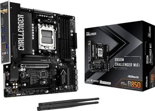 ASRock B850M Challenger WiFi Micro-ATX Mainboard mit AMD AM5 Sockel in Schwarz - Bild 1