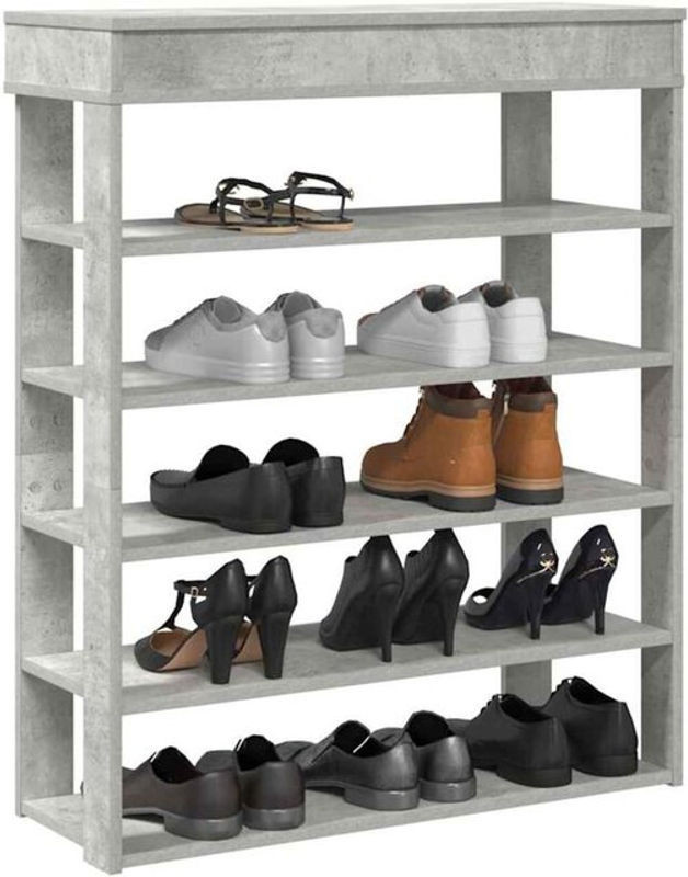 Schuhregal Vidaxl Modern in Grau aus Holzwerkstoff, B/T/H: 80 x 30 x 98 cm - Bild 1
