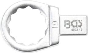 BGS Einsteck-Ringschlüssel 6902-19 aus Chrom-Vanadium in Silber, 19 mm mit 9 x 12 mm Aufnahme - Bild 1