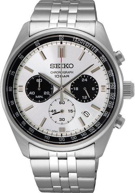 Seiko Chronograph, Quarz, Edelstahl, 42 mm, Herren, 10 ATM - Bild 1