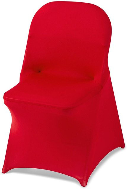 50 Stück rote Stuhlbezüge aus Polyester-Spandex für Esszimmerstühle, dehnbare Überwürfe für Hochzeiten und Bankette von Buying Solutions, MB - Bild 1