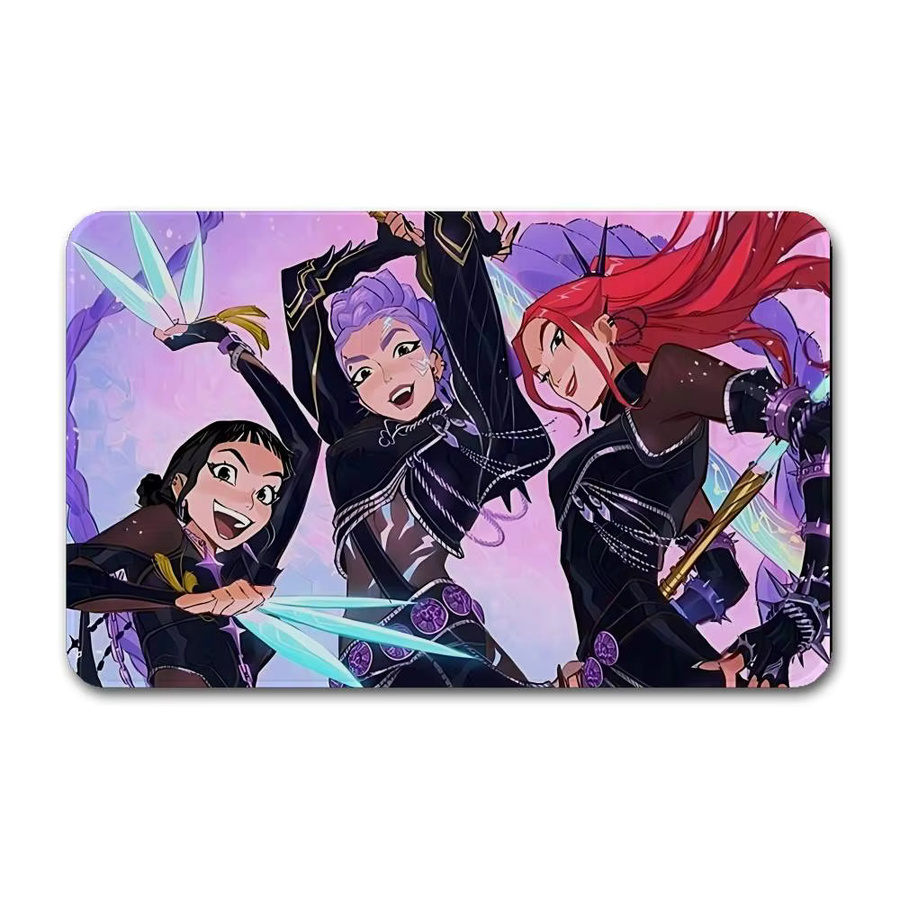 Potdemiel Kpop D-Demon Hunters Fußmatte im nordischen Stil, rutschfest, mehrfarbig, B: 60,0 cm, T: 40,0 cm - Bild 6