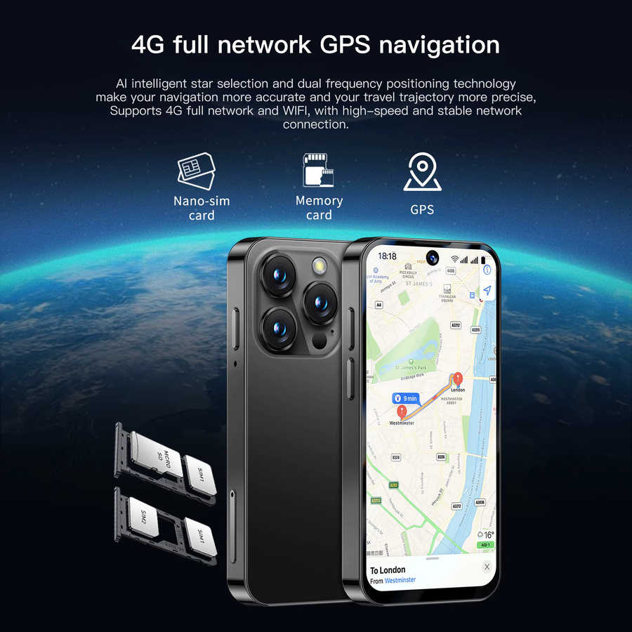 SERVO 19PRO Mini-Smartphone in Purple mit 3,88 Zoll Display, Android 12, 6GB RAM, 128GB ROM, 4G LTE, GPS und Dual SIM - Bild 2