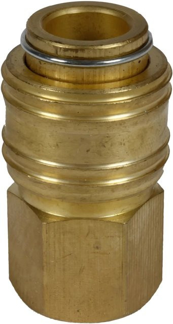 Einhell Druckluft-Schnellkupplung aus Messing mit 3/8 Zoll Innengewinde in Gold - Bild 1