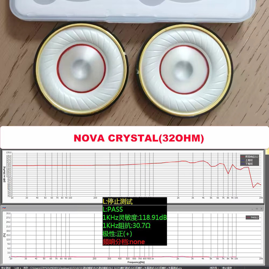 ELFINEAR 50mm Glaskuppel LCP-Membran Kopfhörer-Treiber Paar für audiophile DIY Over-Ear Headset Upgrade - Bild 5
