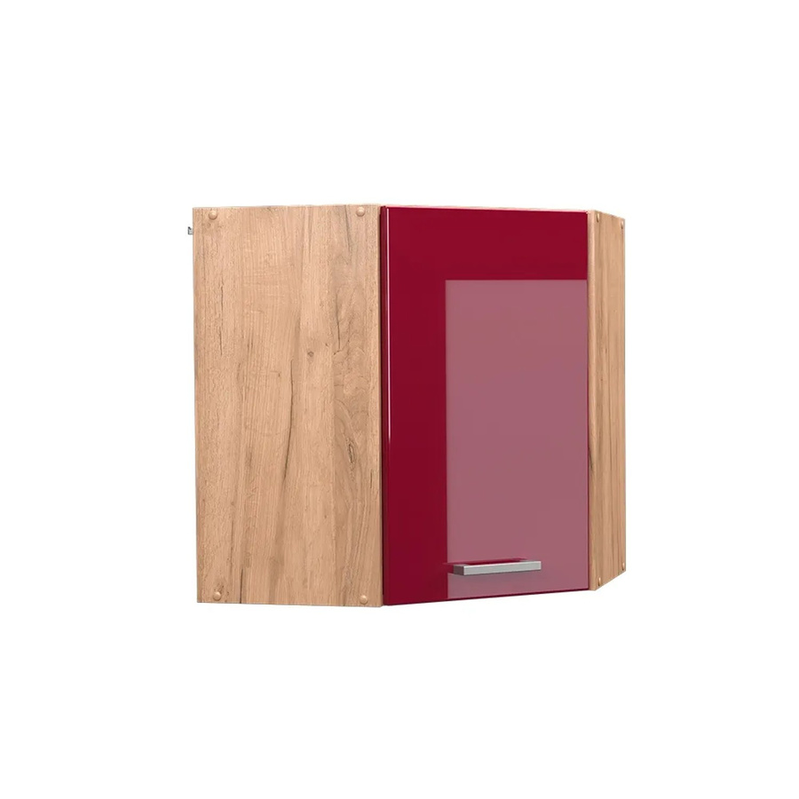 Vicco Eckhängeschrank R-Line Küchenschrank in Bordeaux mit Goldkraft-Akzenten, Breite: 57 cm - Bild 3