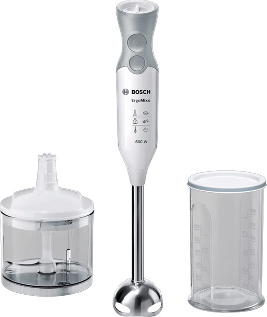 Bosch ErgoMixx MSM66120 Stabmixer in Weiß mit Edelstahl-Zubehör und Pulse-Funktion - Bild 1