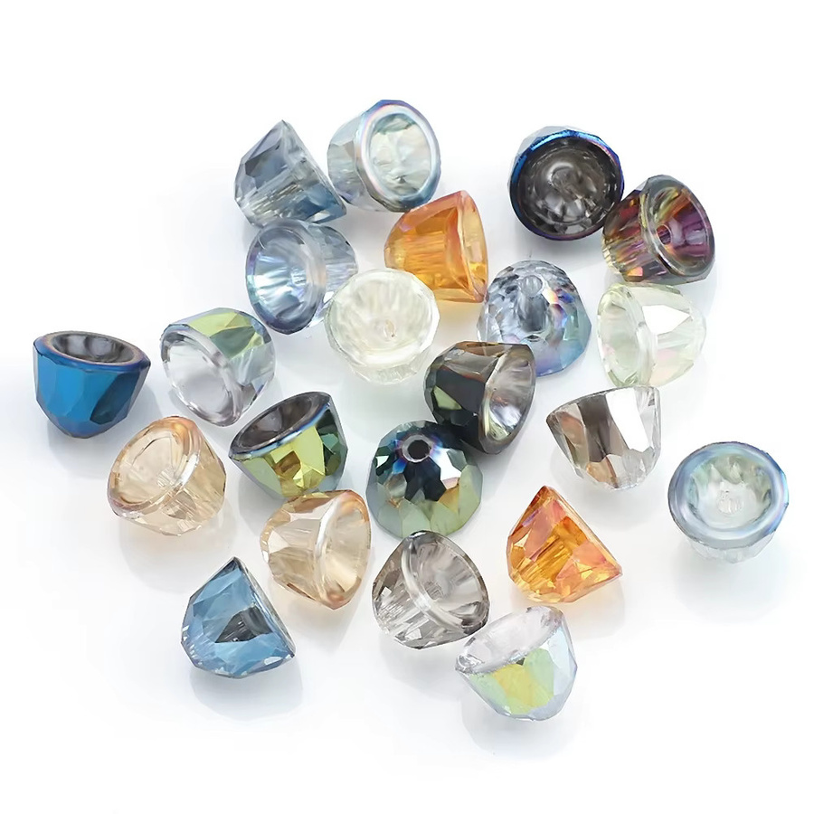 YUANZHIRUN Kristall-Anhänger, Glockenform, 8 mm, Glas, 48 Stück - Bild 3