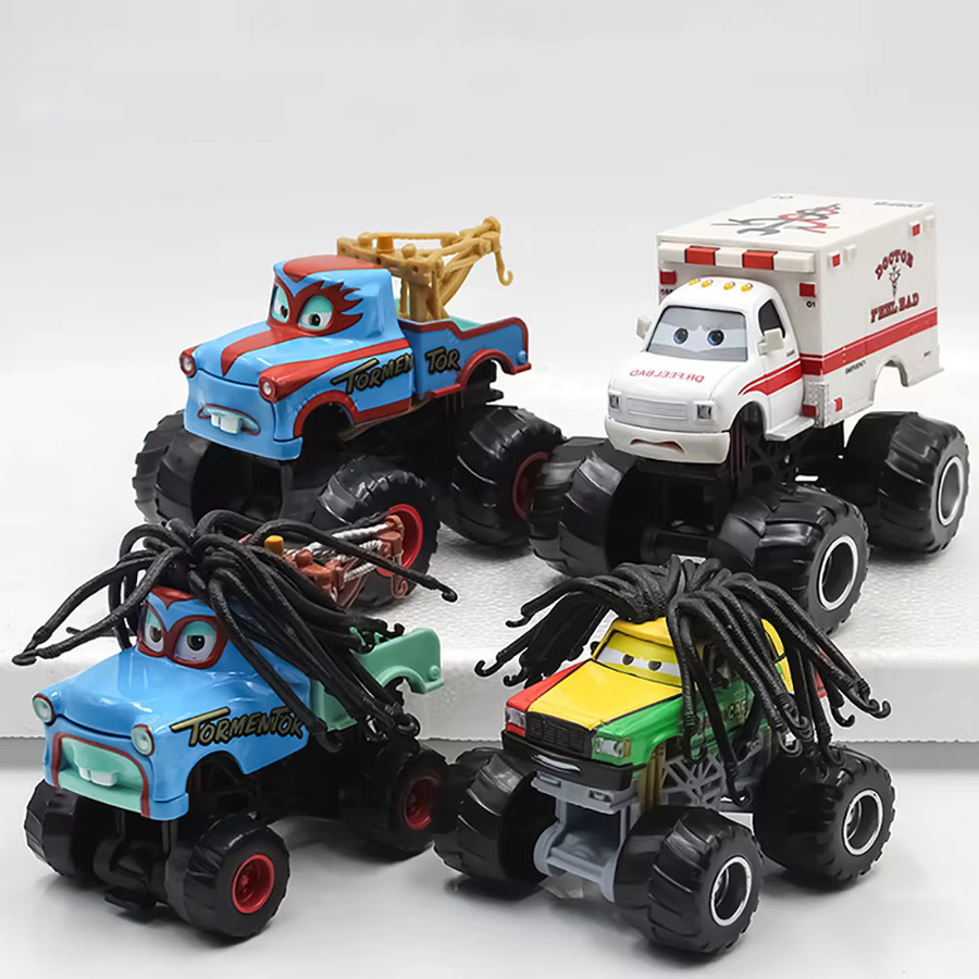 Disney Monster Truck Tormentor Mater Frightening McMean Lightning McQueen I-Screamer Wrestler, Spielzeugautos - Bild 3