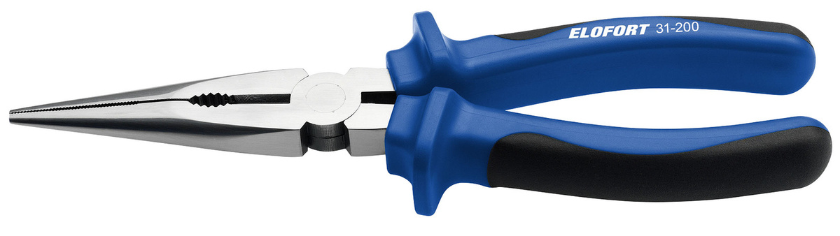 Elofort Flachrundzange gerade blau ELOFORT 31-200 - Bild 1