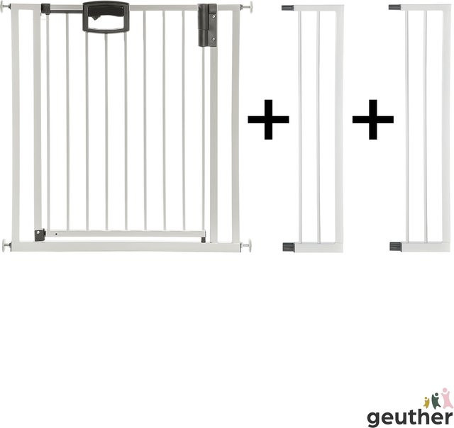 Geuther Tür- und Treppenschutzgitter Easylock Plus zum Klemmen aus Metall in Anthrazit oder Weiß - Bild 1