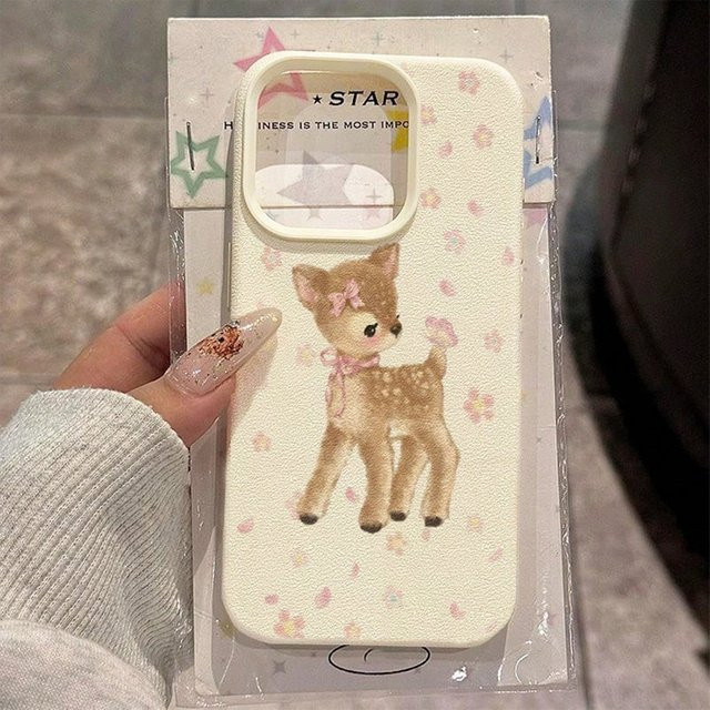 Wolkerfly Handyhülle aus TPU mit Hirsch- und Blumenmuster in Multicolour für iPhone Modelle - Bild 1