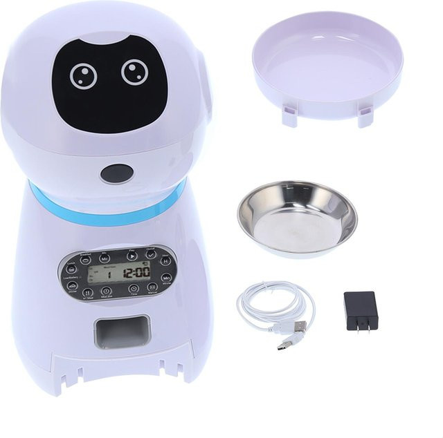 Aimo Automatischer Futterspender in Roboterform für Katzen und Hunde, Weiß - Bild 1