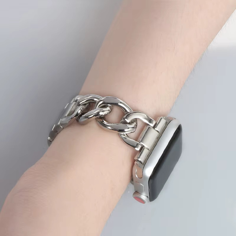 CAOWTAN Uhrenarmband Edelstahl, Silber, Unisex - Bild 3