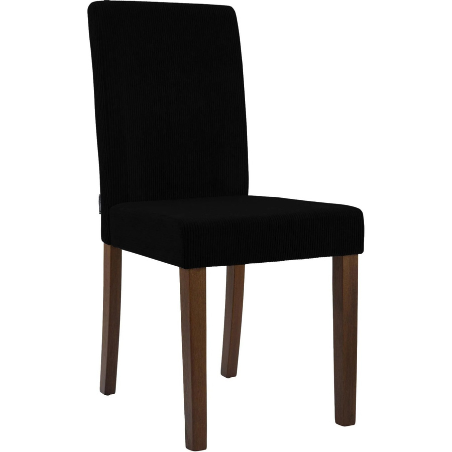DELUKE Esszimmerstuhl DALAN in Schwarz mit Cord-Bezug, B/T/H: 41 x 47 x 91 cm - Bild 2