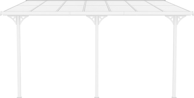Alu-Terrassenüberdachung Westmann Bruce 435 in Weiß mit B/T: 435 x 300 cm und Höhe: 270 cm - Bild 1