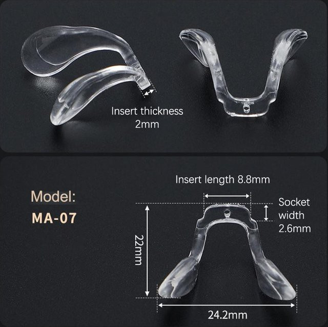 WonderfulBuying Nasenpads Einteiliger Ose Clip, transparent - Bild 1