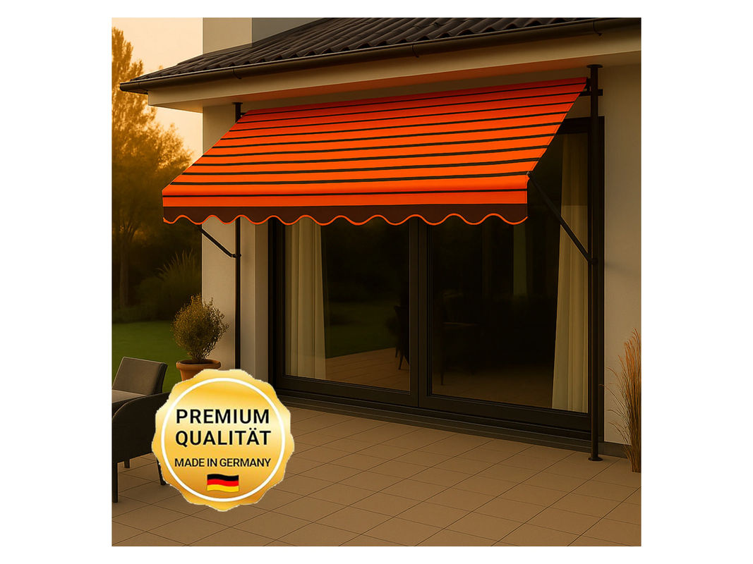 Angerer Klemmmarkise braun orange gestreift Breite: 300 cm - Bild 2