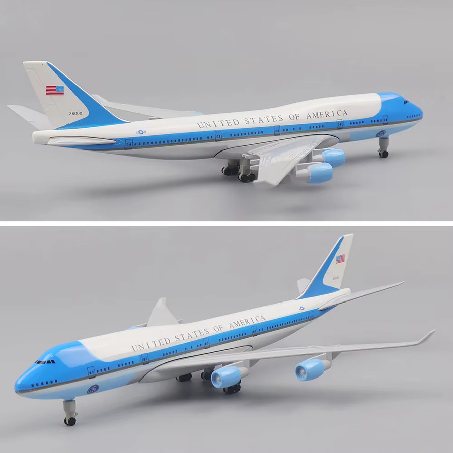 ZOCO B747 Air Force One Modellflugzeug, Metall, 20cm - Bild 2