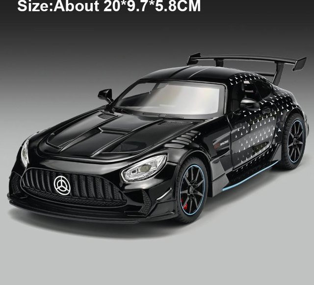 Linyi toy car Gt3 Sl63 Sportwagen, Druckgussmodell, 1:22, mit Licht und Sound, ab 14 Jahren - Bild 1