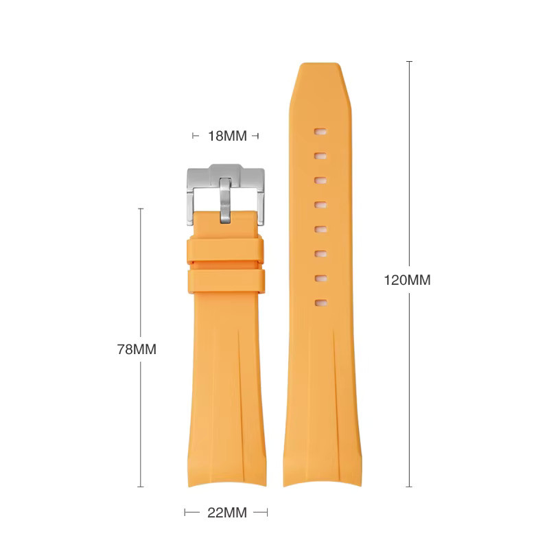 Olevo Uhrenarmband TPU-Gummi, 22 mm, Unisex - Bild 3
