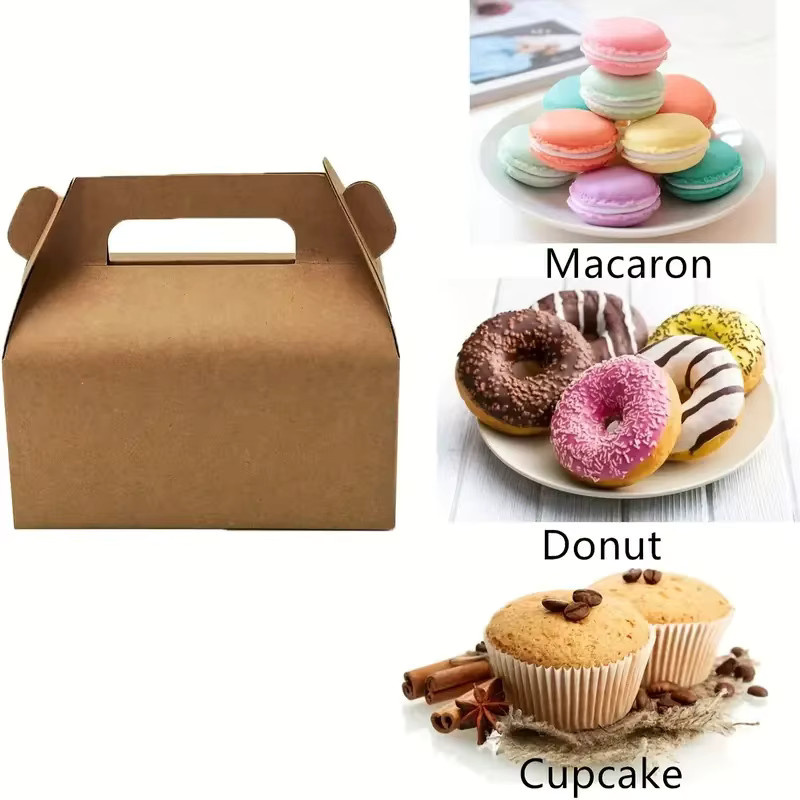 Set aus 10 oder 30 Pralinenschachteln aus Kraftpapier in Braun oder Weiß als DIY-Verpackungsbox für Party, Hochzeit oder Kuchen - Bild 5